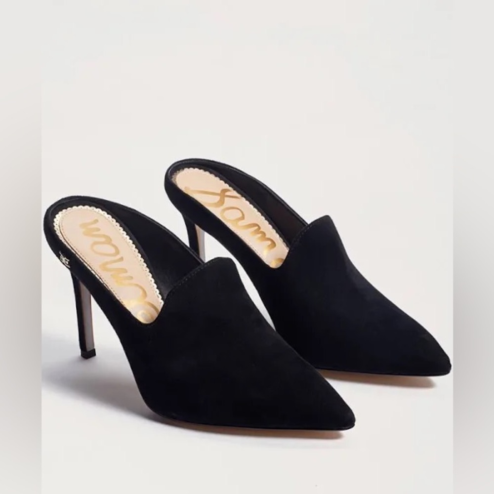 NEW Sam Edelman Harlee Black Suede Stiletto Mule size 9